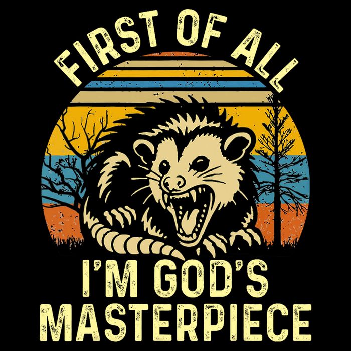 Opossum First Of All IM GodS Masterpiece Impact Tech Backpack
