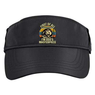 Opossum First Of All IM GodS Masterpiece Adult Drive Performance Visor
