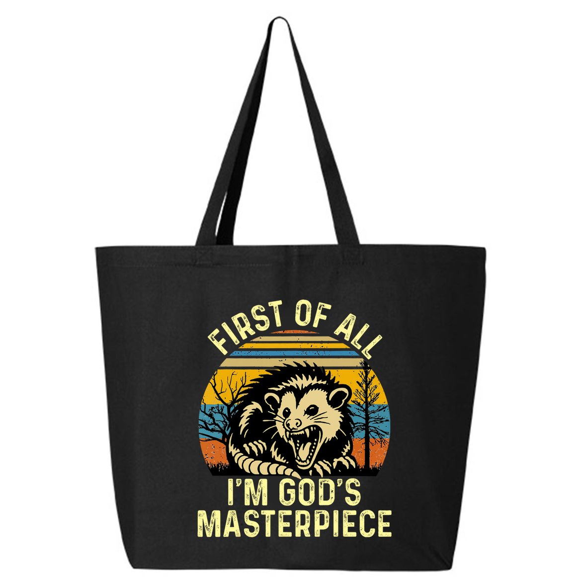 Opossum First Of All IM GodS Masterpiece 25L Jumbo Tote