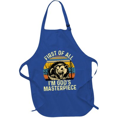Opossum First Of All IM GodS Masterpiece Apron