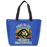 Opossum First Of All IM GodS Masterpiece Zip Tote Bag