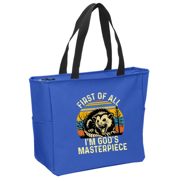 Opossum First Of All IM GodS Masterpiece Zip Tote Bag