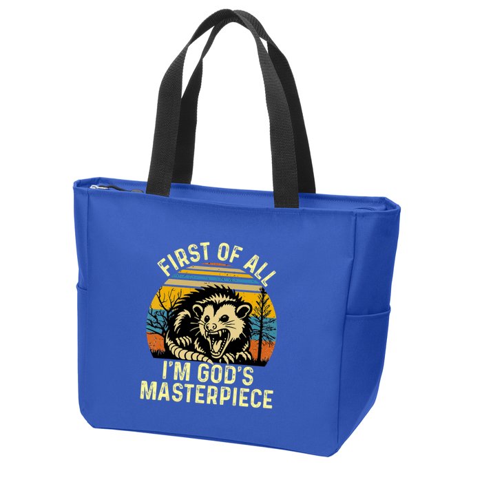 Opossum First Of All IM GodS Masterpiece Zip Tote Bag