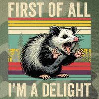 Opossum First Of All Im A Delight Possum Legacy Tie Dye Trucker Hat
