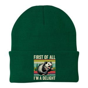 Opossum First Of All Im A Delight Possum Knit Cap Winter Beanie