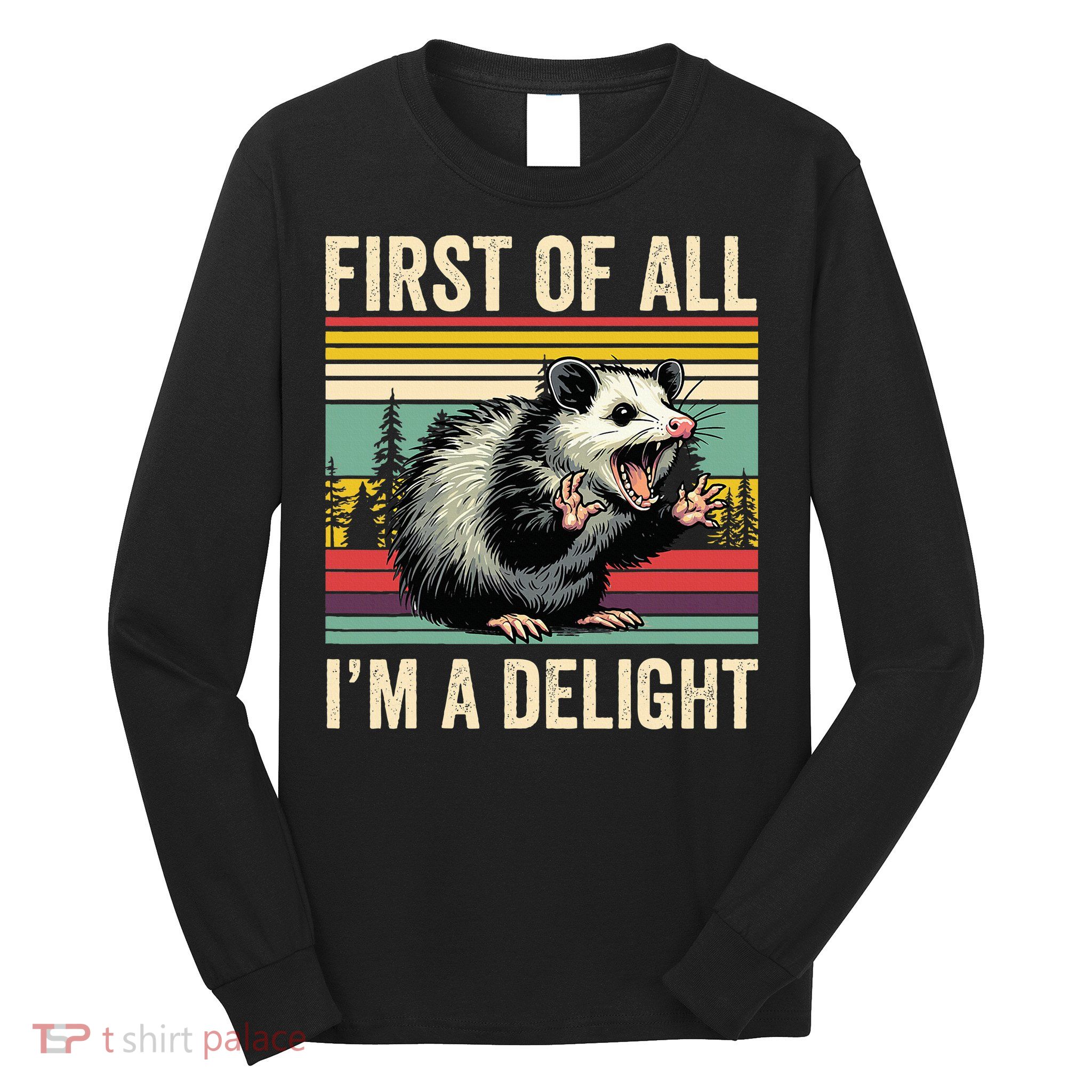 Opossum First Of All Im A Delight Possum Long Sleeve Shirt