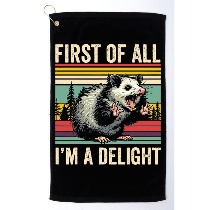Opossum First Of All Im A Delight Possum Golf Towel