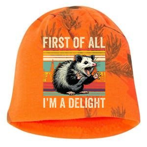 Opossum First Of All Im A Delight Possum Kati - Camo Knit Beanie