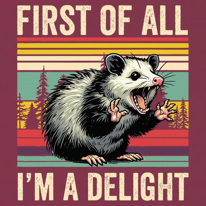 Opossum First Of All Im A Delight Possum 16oz Travel Tumbler