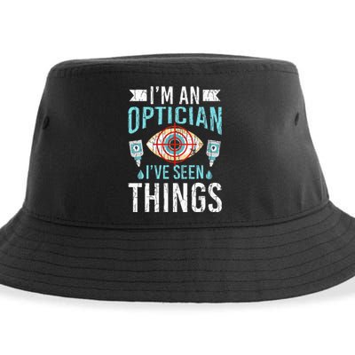 Optician Funny Ophthalmology Optometry Sustainable Bucket Hat