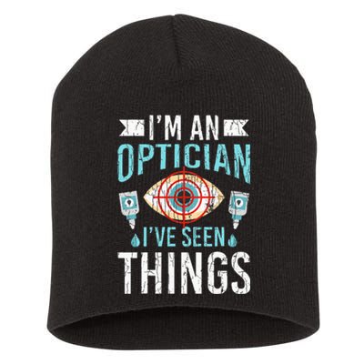 Optician Funny Ophthalmology Optometry Short Acrylic Beanie