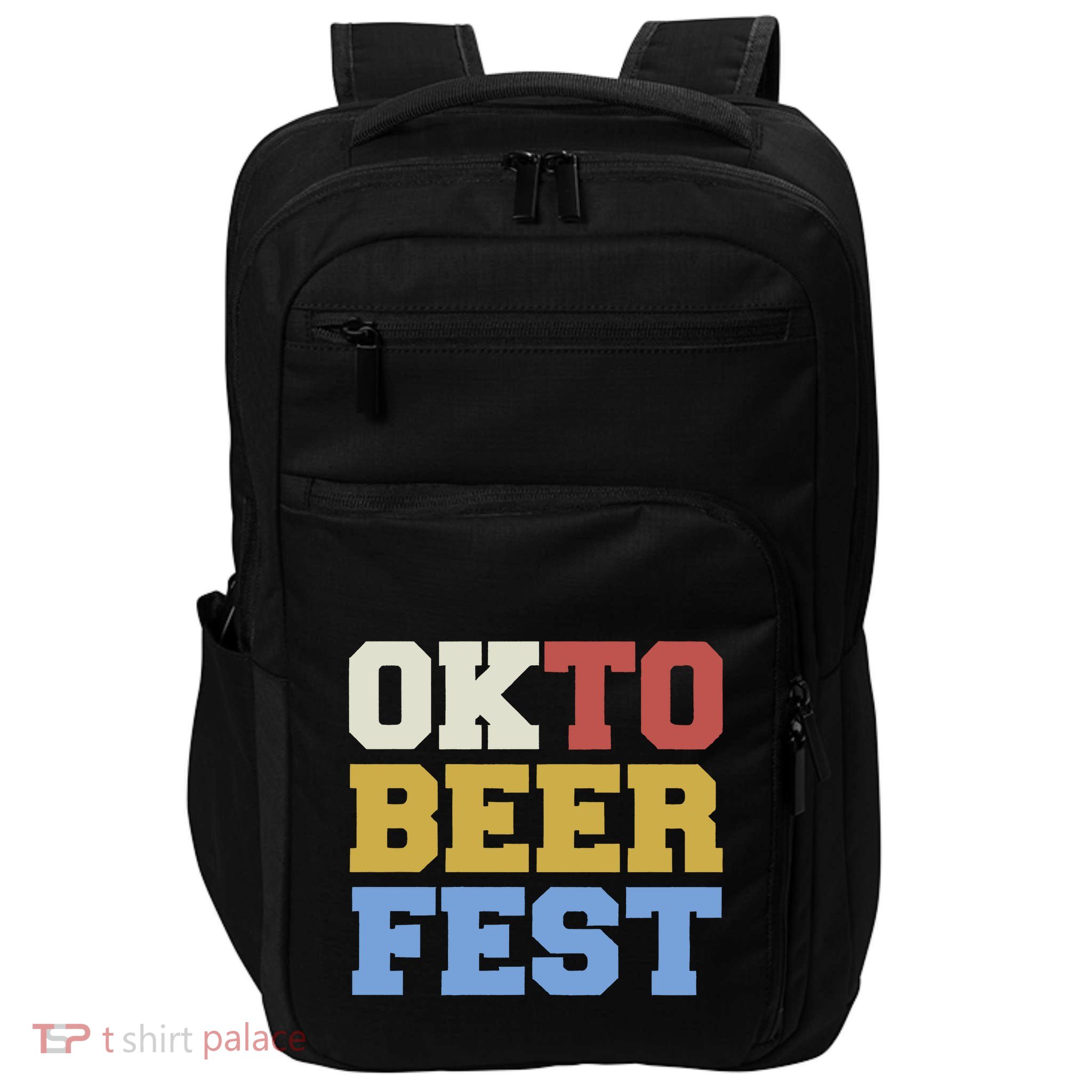Oktobeerfest Funny Oktoberfest Drinking Team Impact Tech Backpack