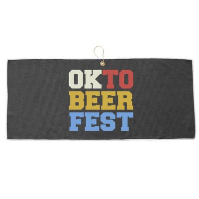 Oktobeerfest Funny Oktoberfest Drinking Team Large Microfiber Waffle Golf Towel