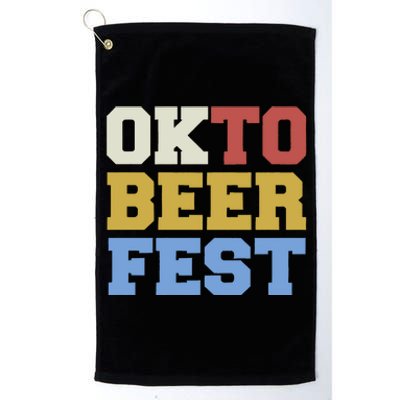 Oktobeerfest Funny Oktoberfest Drinking Team Platinum Collection Golf Towel