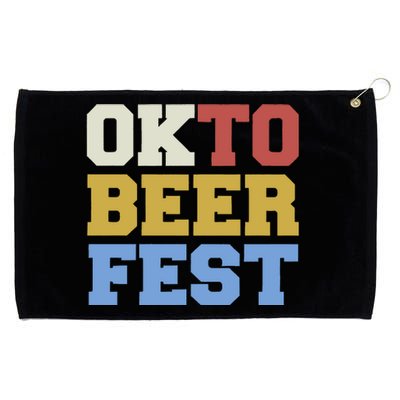 Oktobeerfest Funny Oktoberfest Drinking Team Grommeted Golf Towel