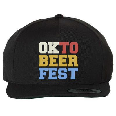 Oktobeerfest Funny Oktoberfest Drinking Team Wool Snapback Cap