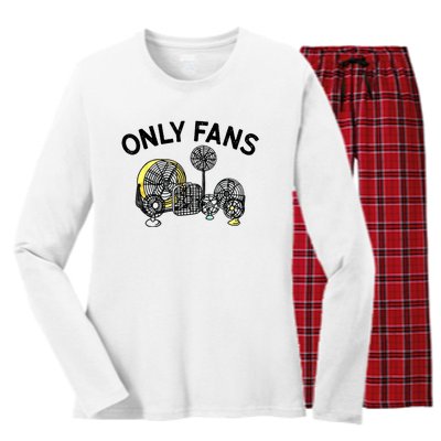 Only Fans Women's Long Sleeve Flannel Pajama Set 