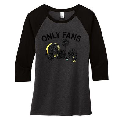 Only Fans Women's Tri-Blend 3/4-Sleeve Raglan Shirt