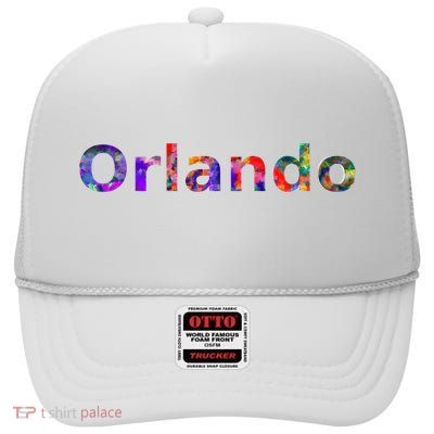 Orlando Floral Power High Crown Mesh Back Trucker Hat
