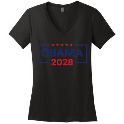 Obama For President 2028 Obama 2028 Women's V-Neck T-Shirt
