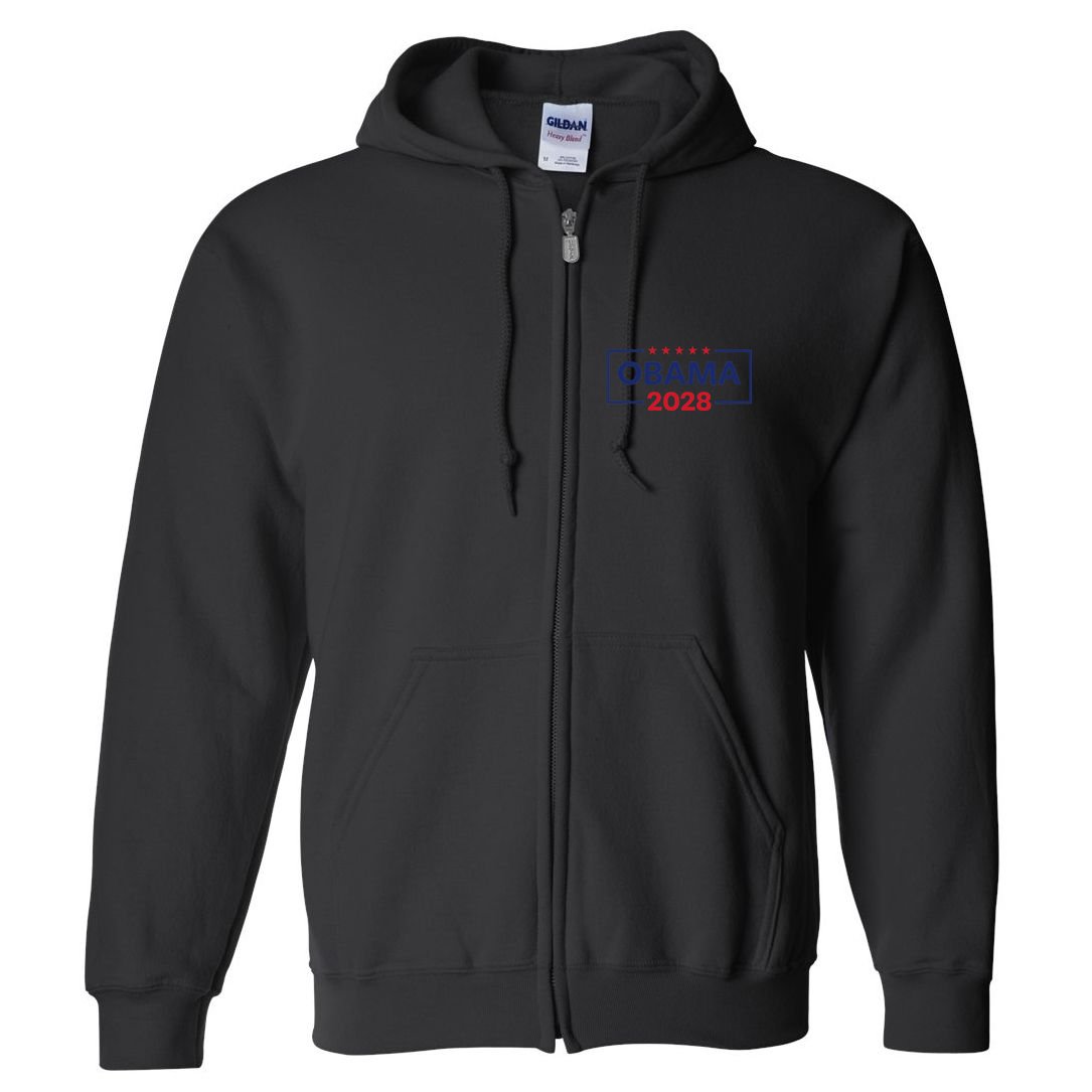 Obama For President 2028 Obama 2028 Full Zip Hoodie
