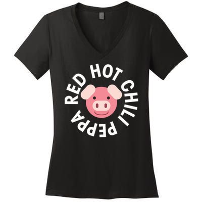 Oink Funny Pink Pig For Kids Cute Gift Women's V-Neck T-Shirt