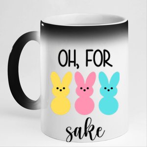 Oh For Peeps Sake Easter Funny Cute 11oz Black Color Changing Mug