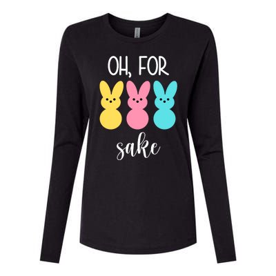 Oh For Peeps Sake Easter Funny Cute Womens Cotton Relaxed Long Sleeve T-Shirt