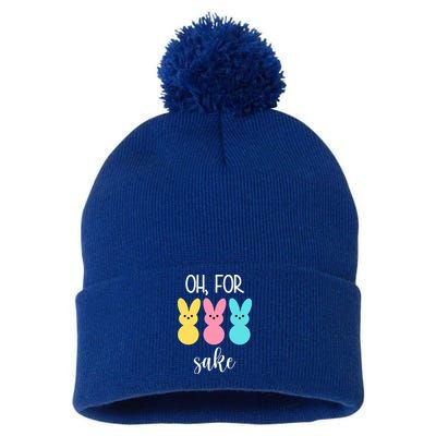 Oh For Peeps Sake Easter Funny Cute Pom Pom 12in Knit Beanie
