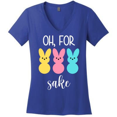 Oh For Peeps Sake Easter Funny Cute Women's V-Neck T-Shirt