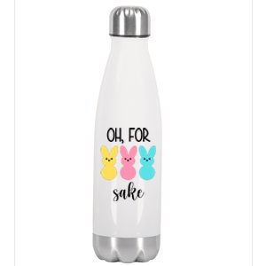 Oh For Peeps Sake Easter Funny Cute Stainless Steel Insulated Water Bottle