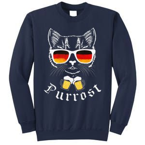 Oktoberfest Funny Prost Pun Purrost Cat Sweatshirt