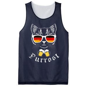 Oktoberfest Funny Prost Pun Purrost Cat Mesh Reversible Basketball Jersey Tank