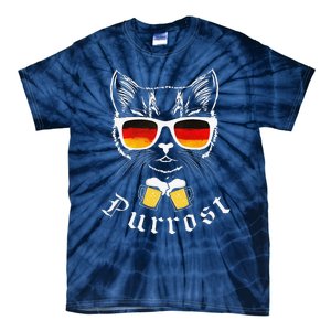 Oktoberfest Funny Prost Pun Purrost Cat Tie-Dye T-Shirt