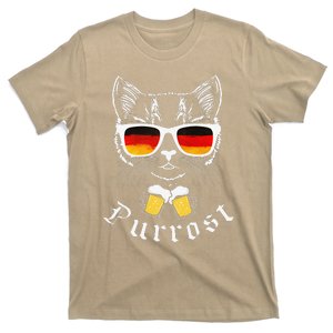 Oktoberfest Funny Prost Pun Purrost Cat T-Shirt