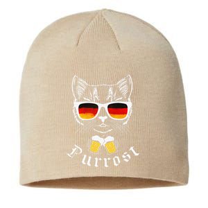 Oktoberfest Funny Prost Pun Purrost Cat Sustainable Beanie