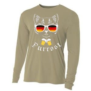 Oktoberfest Funny Prost Pun Purrost Cat Cooling Performance Long Sleeve Crew