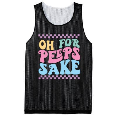 Oh For Peeps Sake Happy Easter Mesh Reversible Basketball Jersey Tank