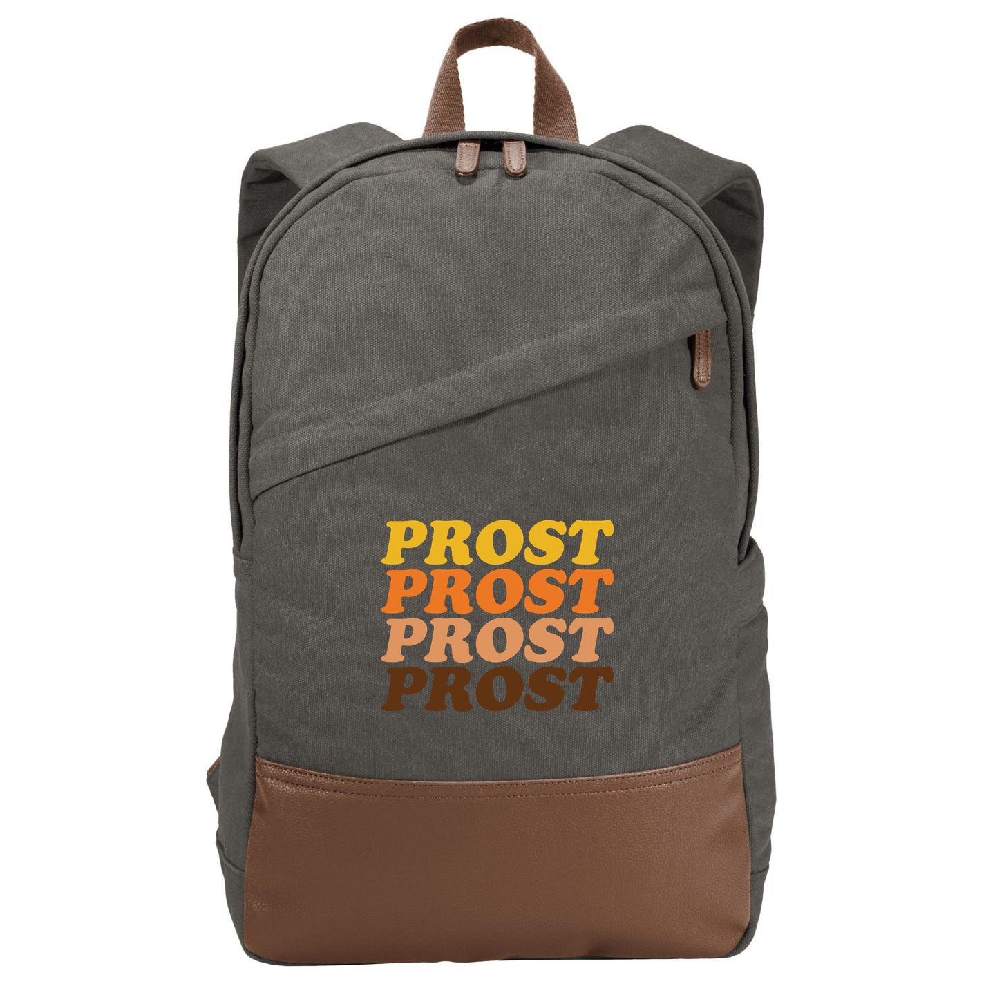 Oktoberfest Funny Prost Cotton Canvas Backpack