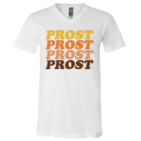 Oktoberfest Funny Prost V-Neck T-Shirt