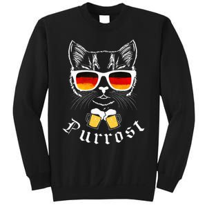 Oktoberfest Funny Prost Pun Purrost Cat Sweatshirt