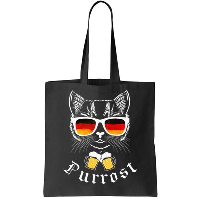 Oktoberfest Funny Prost Pun Purrost Cat Tote Bag