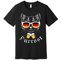 Oktoberfest Funny Prost Pun Purrost Cat Premium T-Shirt