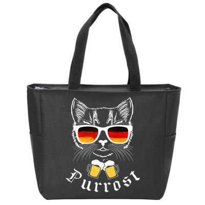 Oktoberfest Funny Prost Pun Purrost Cat Zip Tote Bag