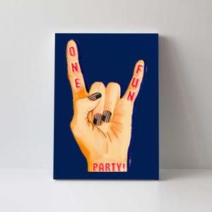 One. Fun. Party Canvas