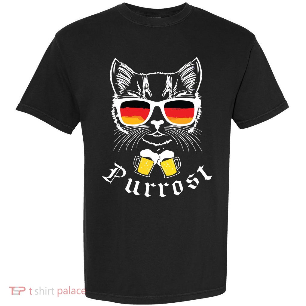 Oktoberfest Funny Prost Pun Purrost Cat Garment-Dyed Heavyweight T-Shirt