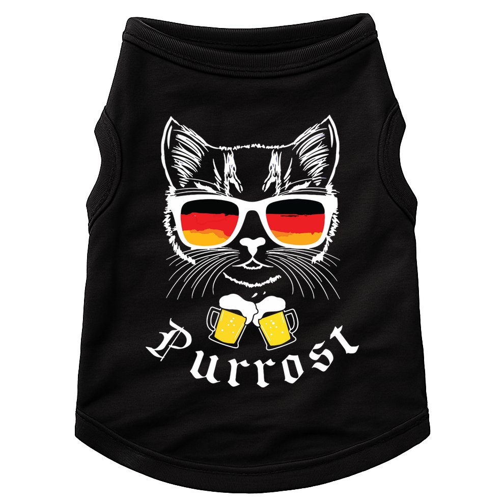 Oktoberfest Funny Prost Pun Purrost Cat Doggie Tank