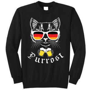 Oktoberfest Funny Prost Pun Purrost Cat Sweatshirt