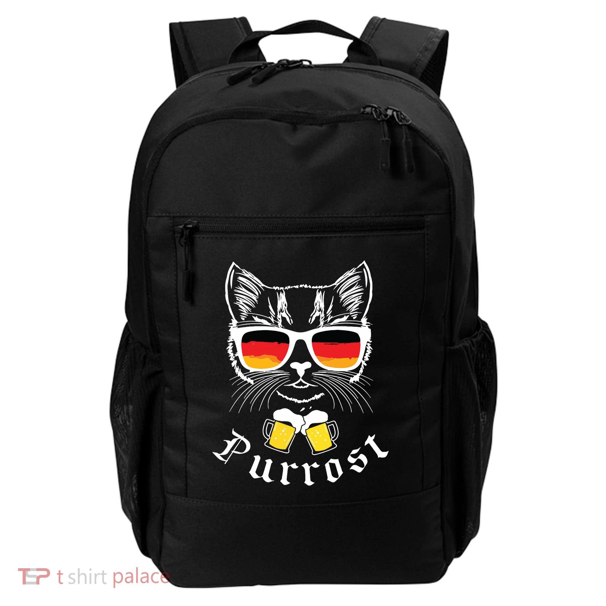 Oktoberfest Funny Prost Pun Purrost Cat Backpack