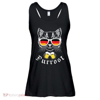 Oktoberfest Funny Prost Pun Purrost Cat Ladies Essential Flowy Tank